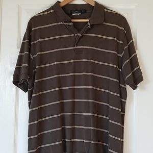 Men's Large Nautica brown s/s polo